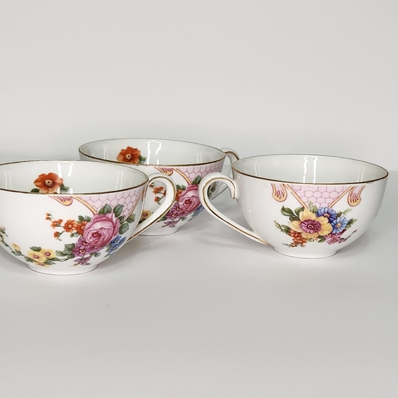 Early 20th Century Epiag Czechoslovakia Fine China Floral/Gold Trim Teacup - Picture 3 of 12